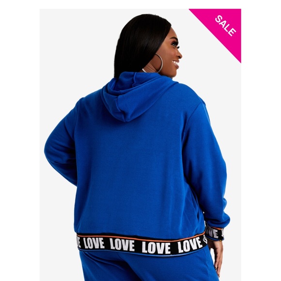 Ashley Stewart Rainbow Love Athleisure Hoodie- NWT - Picture 2 of 4